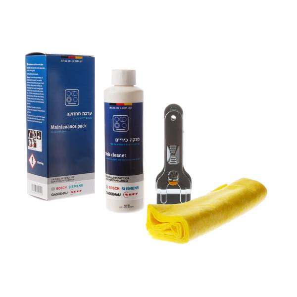 סט לניקוי והגנת משטחי כיריים אינדוקציה קרמיות וחשמליות מבית BSH