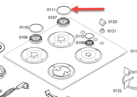 כיפה מקורית לכיריים גז בוש סימנס וקונסטרוקטה 00616099 – תמונה 2