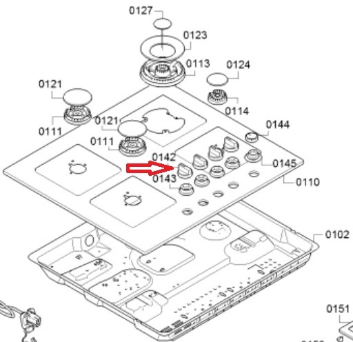 כפתור הצתה מקורי לכיריים גז בוש 10002291 – תמונה 2