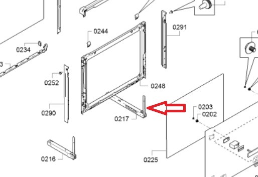 ציר ימין מקורי לדלת תנור אפייה בוש וסימנס 11002812 – תמונה 2