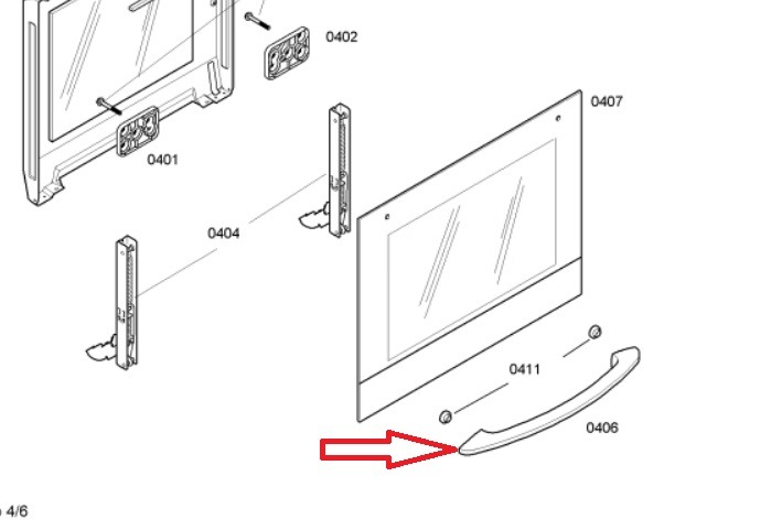 ידית מקורית לדלת תנור אפייה קונדטרוקטה 00667058 – תמונה 2