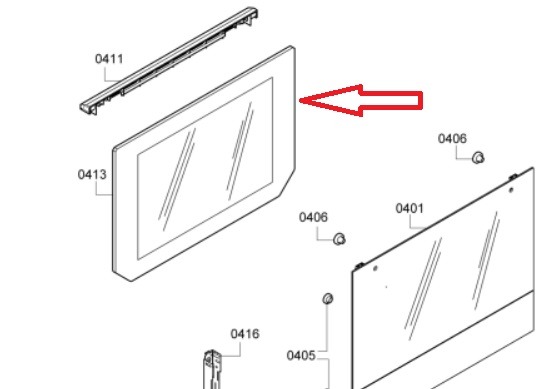 זכוכית פנימית מקורית לדלת תנור אפייה קונסטרוקטה 00685593 – תמונה 2