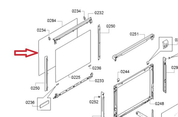זכוכית פנימית מקורית לדלת תנור אפייה סימנס 00776252 – תמונה 2
