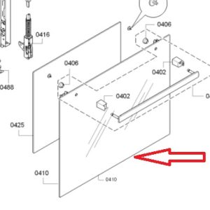 זכוכית חיצונית מקורית לדלת תנור אפייה בוש 00688303