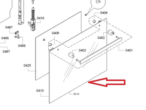 זכוכית חיצונית מקורית לדלת תנור אפייה בוש 00688303 – תמונה 2