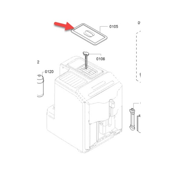 מכסה למיכל פולים למכונת קפה אספרסו אוטומטית סימנס 12015121 – תמונה 2