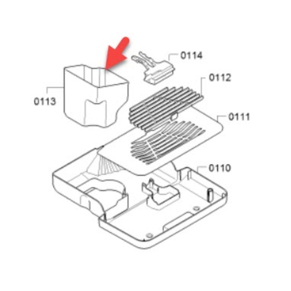 מיכל פסולת פולי קפה מקורי למכונת אספרסו אוטומטית סימנס 10002579 – תמונה 2