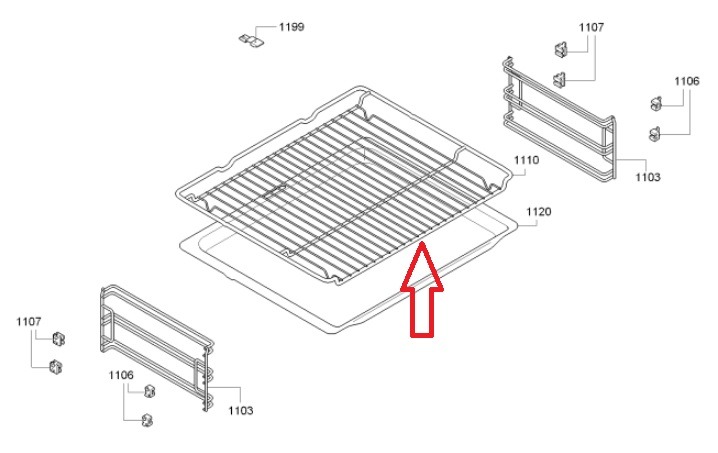 רשת מקורית לתנור אפייה משולב מיקרוגל בוש וסימנס 00577584 – תמונה 2