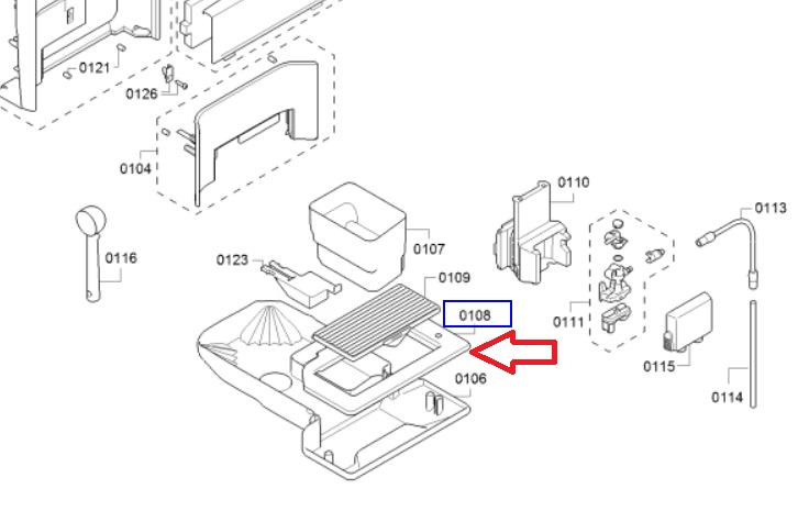 כיסוי מגש טיפטוף מקורי למכונת קפה אספרסו אוטומטית סימנס 12020235 – תמונה 3
