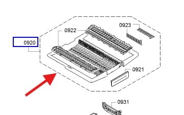 סלסלת סכום עליונה מקורית למדיח כלים סימנס 00772174 – תמונה 2