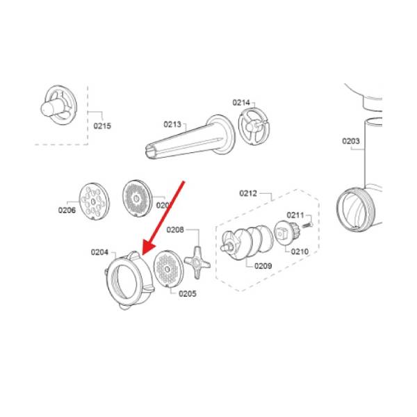 טבעת נעילה מקורית לראש דיסקית למטחנת בשר בוש 00756244 – תמונה 3