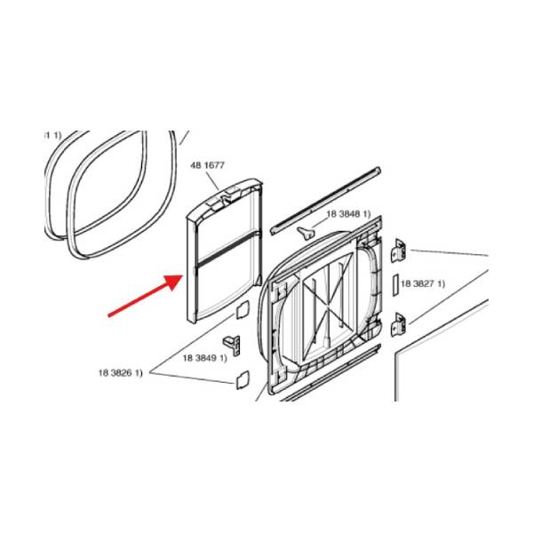 מסנן פילטר מקורי למייבש כביסה בוש וסימנס Lint Filter 00481677 – תמונה 2