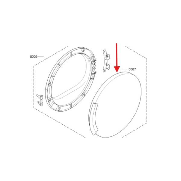 פנל דלת חיצוני למייבש כביסה בוש 00747807