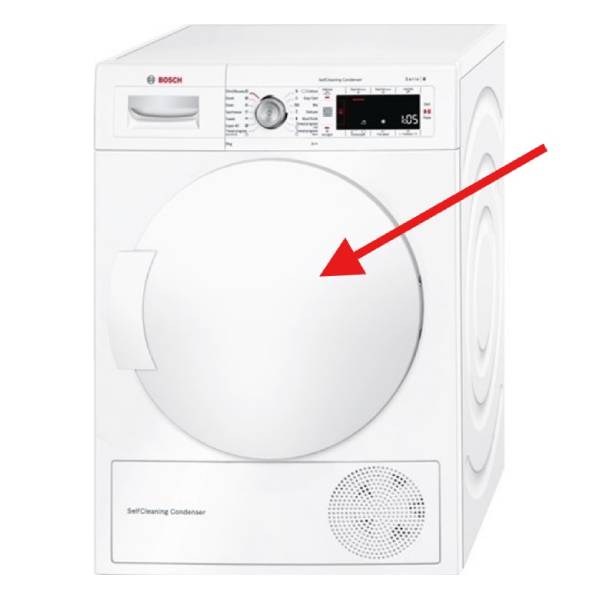 פנל דלת חיצוני למייבש כביסה בוש 00747807 – תמונה 2