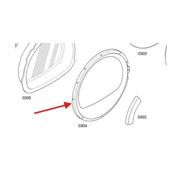מסגרת אמצעית מקורית למייבש כביסה בוש 00667291 – תמונה 2
