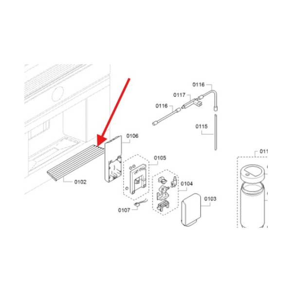 כיסוי מגש טיפטוף מקורי למכונת קפה אספרסו אוטומטית בוש 12044976 – תמונה 2