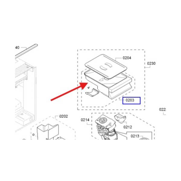 מיכל פולים מקורי למכונת קפה אוטומטית בוש 11053892 – תמונה 2