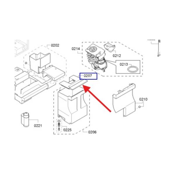 מכסה למיכל מים מקורי למכונת קפה אספרסו אוטומטית בוש 12043070 – תמונה 2