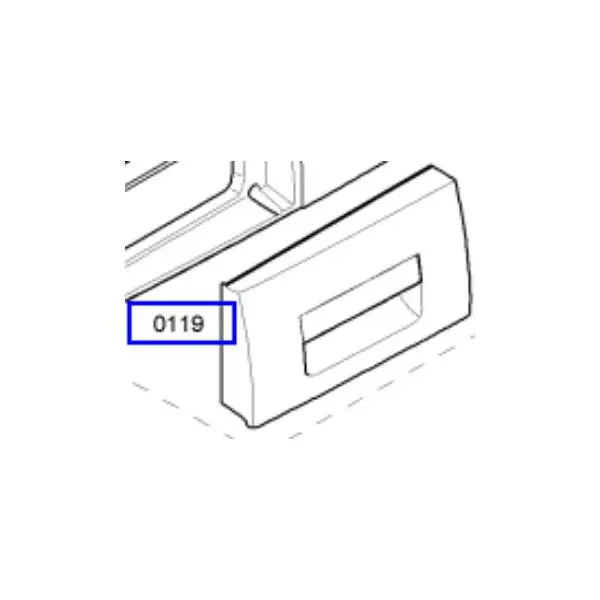 פנל קדמי מקורי למגירת אבקת כביסה למכונת כביסה סימנס 00640100