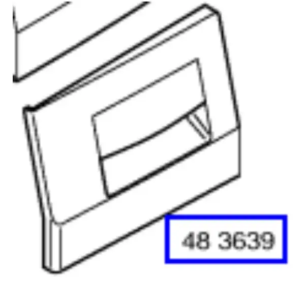 פנל קדמי מקורי למגירת אבקת כביסה למכונת כביסה סימנס 00483639