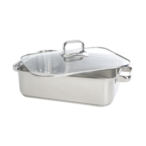 סיר צלייה נירוסטה בוש סימנס עם מכסה זכוכית | מק”ט 00573879