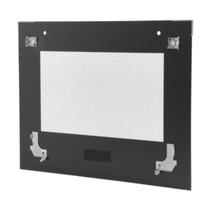 זכוכית חיצונית מקורית עם פס נירוסטה לדלת תנור אפייה סימנס 00776158