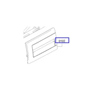 פנל קדמי מקורי למגירת אבקת כביסה למכונת כביסה בוש 10026691