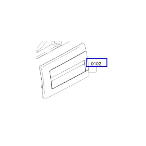 פנל קדמי מקורי למגירת אבקת כביסה למכונת כביסה בוש 10026691