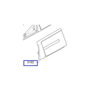 פנל קדמי מקורי למגירת אבקת כביסה למכונת כביסה בוש 12043229