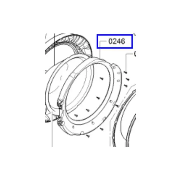 טבעת מרווח אמצעית לדלת זכוכית מכונת כביסה בוש 11054082