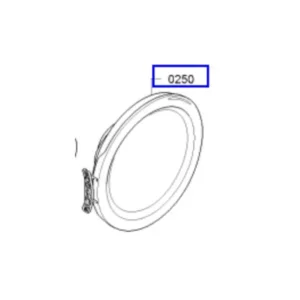 דלת קומפלט מקורית למכונת כביסה בוש 00744627