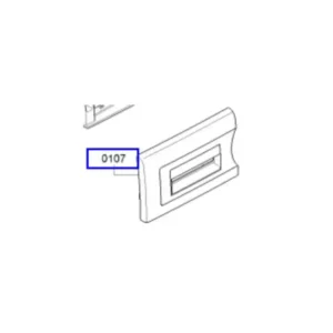 פנל קדמי מקורי למגירת אבקת כביסה למכונת כביסה בוש 12024757