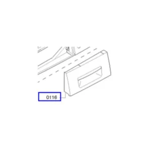 פנל קדמי מקורי למגירת אבקת כביסה למכונת כביסה בוש 00652025