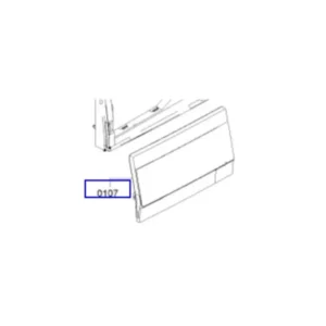 פנל קדמי מקורי למגירת אבקת כביסה למכונת כביסה בוש 10012465