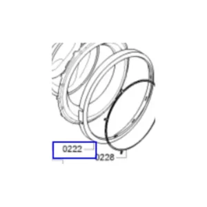 מסגרת חיצונית מקורית לדלת מכונת כביסה בוש 11037592
