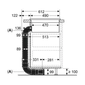 ערכת סחרור HEZ9VDKR0 לכיריים משולבות קולט אדים בוש וסימנס