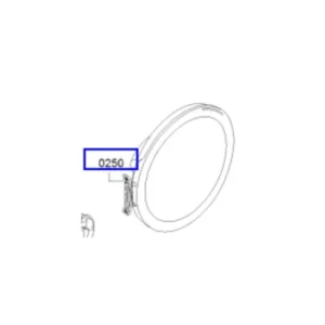 דלת קומפלט מקורית למכונת כביסה בוש 11045928