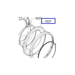טבעת מרווח אמצעית לדלת זכוכית מכונת כביסה בוש 11037918