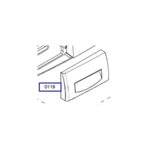 פנל קדמי מקורי למגירת אבקת כביסה למכונת כביסה בוש 00643527