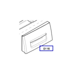 פנל קדמי מקורי למגירת אבקת כביסה למכונת כביסה בוש 00648244