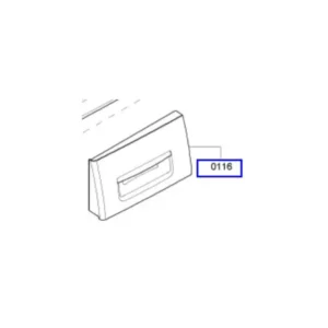 פנל קדמי מקורי למגירת אבקת כביסה למכונת כביסה בוש 00650904