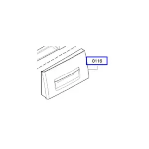 פנל קדמי מקורי למגירת אבקת כביסה למכונת כביסה בוש 00655364