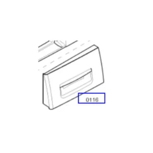 פנל קדמי מקורי למגירת אבקת כביסה למכונת כביסה בוש 00640487
