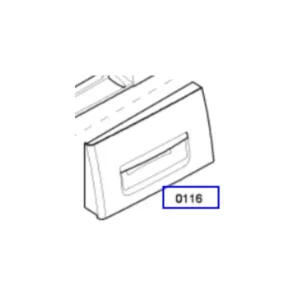 פנל קדמי מקורי למגירת אבקת כביסה למכונת כביסה בוש 00642460
