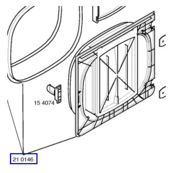 פנל דלת פנימי למייבש כביסה בוש 00210146