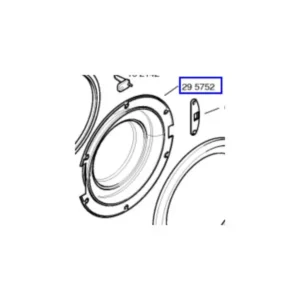 פנל דלת פנימי למייבש כביסה בוש קונסטרוקטה וסימנס 00295752