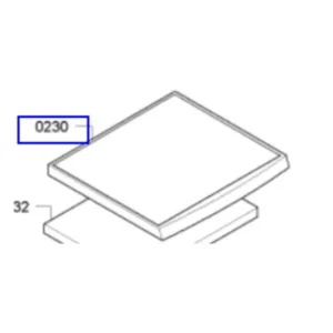 מכסה עליון מקורי למייבש כביסה בוש 00680778
