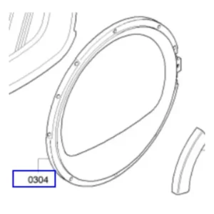 מסגרת אמצעית מקורית למייבש כביסה בוש 00662173