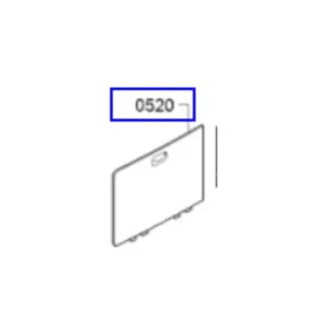 מכסה פנל תחתון שמאלי למייבש כביסה בוש קונסטרוקטה וסימנס 11059921