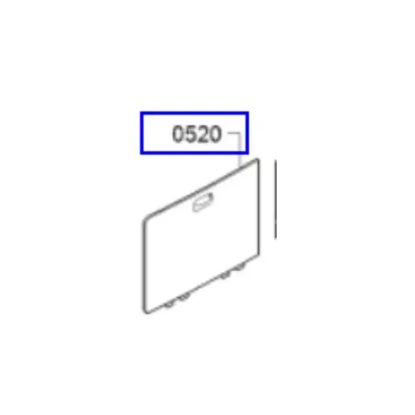 מכסה פנל תחתון שמאלי למייבש כביסה בוש 00746647
